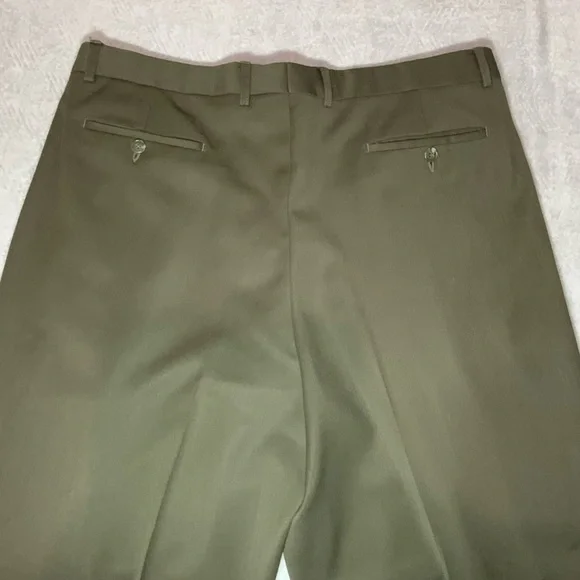 Italian Wool Pleated Trousers 38 Classic Tailored 28.5 Inseam - Picture 4 of 12